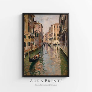 Venice Historic Buildings PRINTABLE Digital Download Wall Art Vintage European Waterscape Cottage Gift Decor 0885