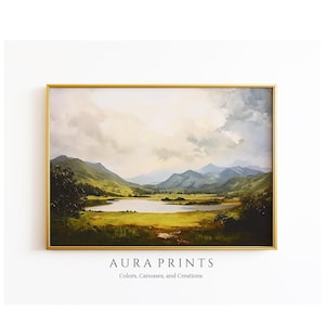 Vintage Swiss Alpine Landscape | European Mountain Wall Art | PRINTABLE Digital Download 1276