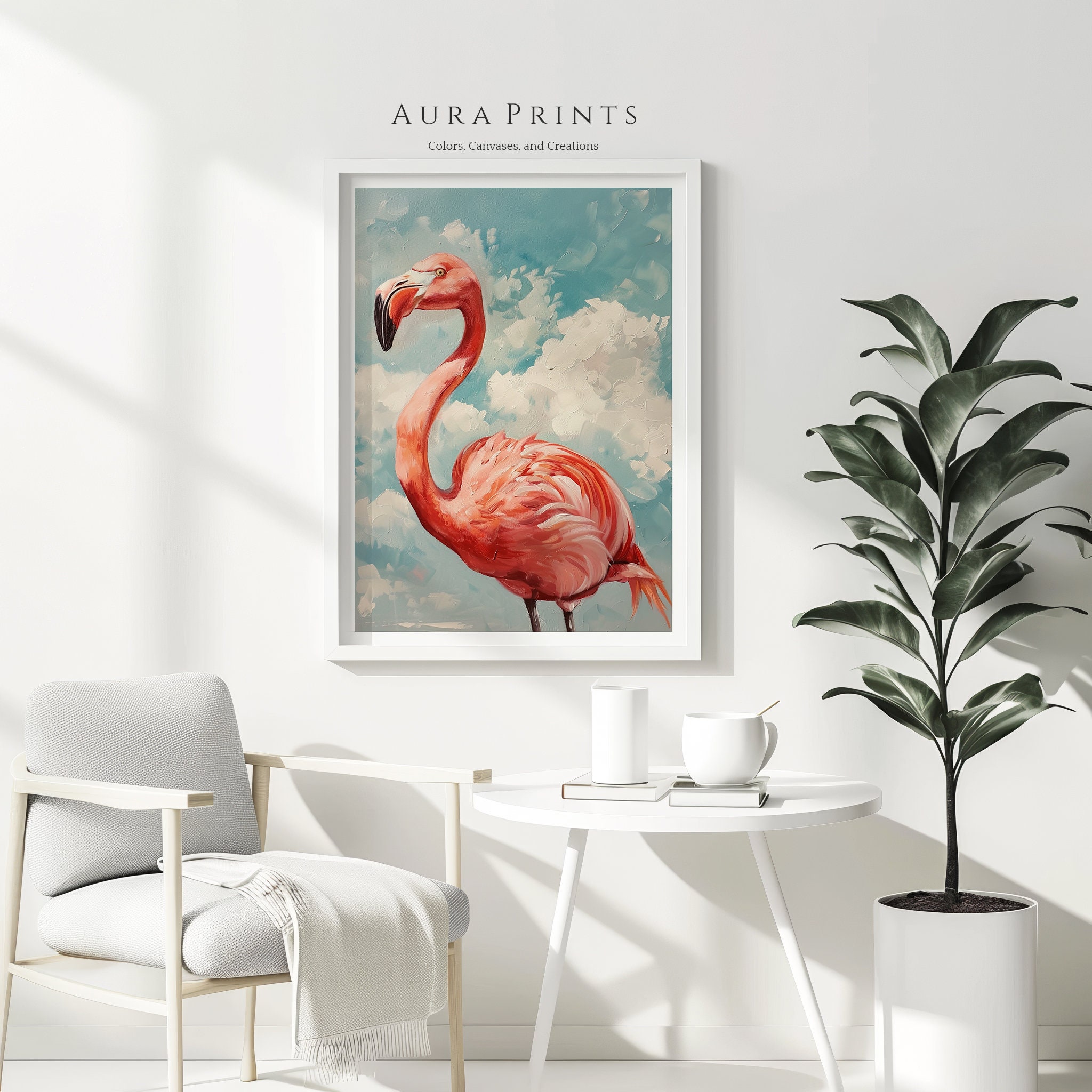 Rustic Flamingo Elegance Digital Printable Wall Art Perfect for Cottage ...