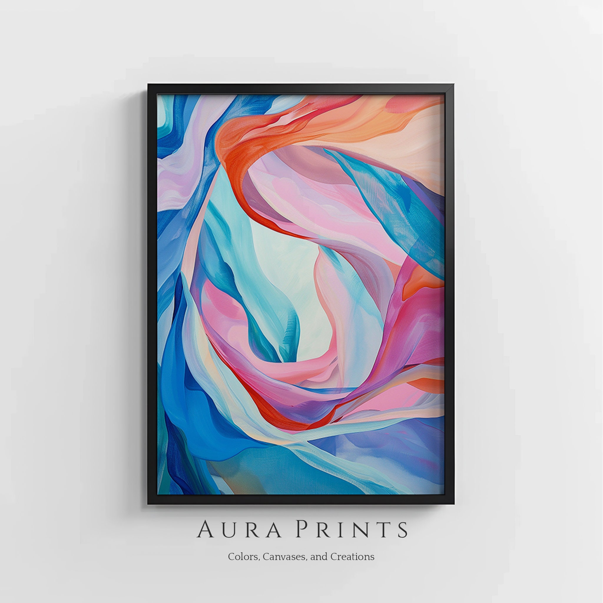 Georgia Abstract Pastel Cyclone | Georgia O'keeffe Derived | Modern Abstract Art | Waves ...