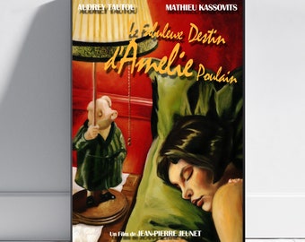 Amelie Poster, Le fabuleux destin d'Amélie Poulain Wall Art, Fine Art Print, Movie Poster Gift, HQ Wall Decor