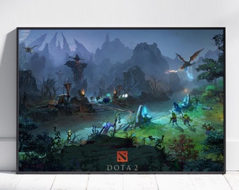 Dota 2 Poster, Defense of the Ancients Wall Art, Fine Art Print, Game Poster Gift, HQ Wall Decor #4