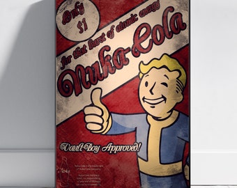 Fallout Poster, Nuka Cola Wall Art, Fine Art Print, Game Poster Gift, HQ Wall Decor #3