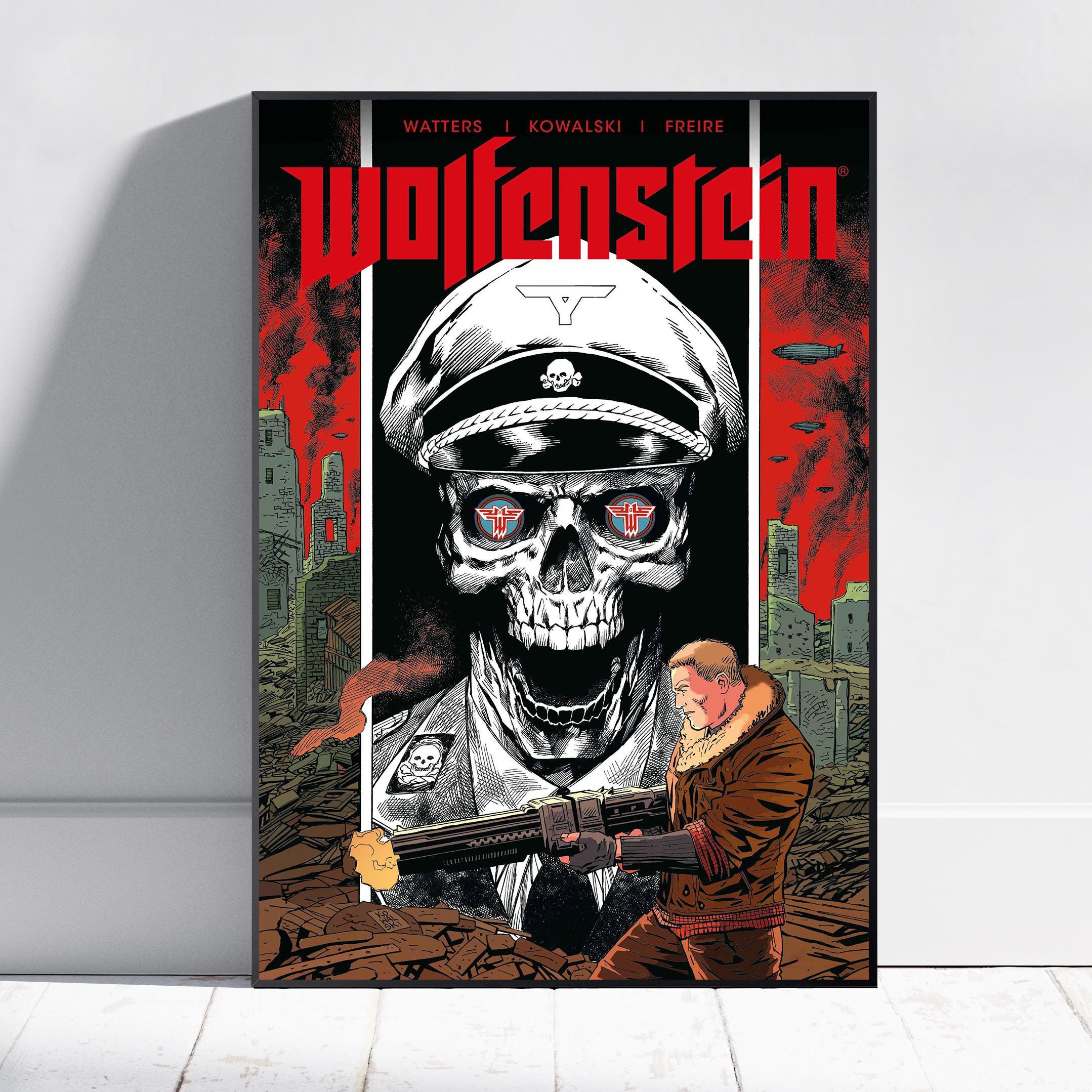 Wolfenstein Poster, the New Order Wall Art, Rolled Canvas Wolfenstein Poster, the New Order Wall Art, Rolled Canvas
