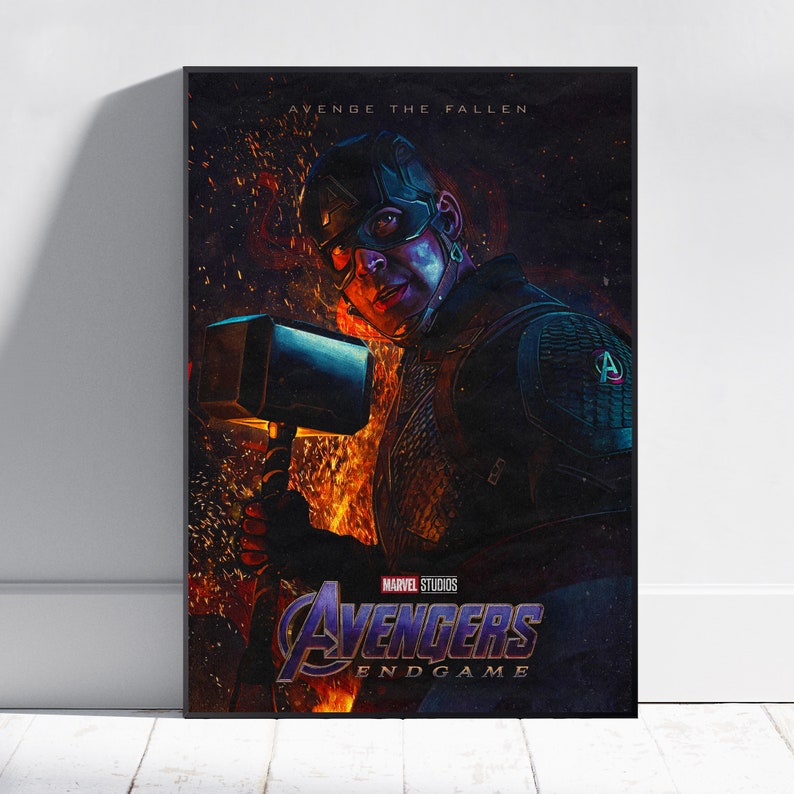 Avengers Poster, Endgame Wall Art, Fine Art Print, Movie Poster Gift, HQ Wall Decor Design #4