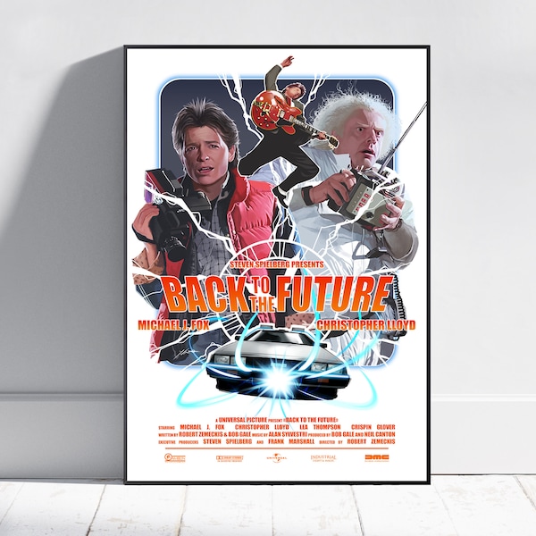 Back to the Future Poster, Marty McFly Wall Art, Fine Art Print, Movie Poster Gift, HQ Wall Decor #4