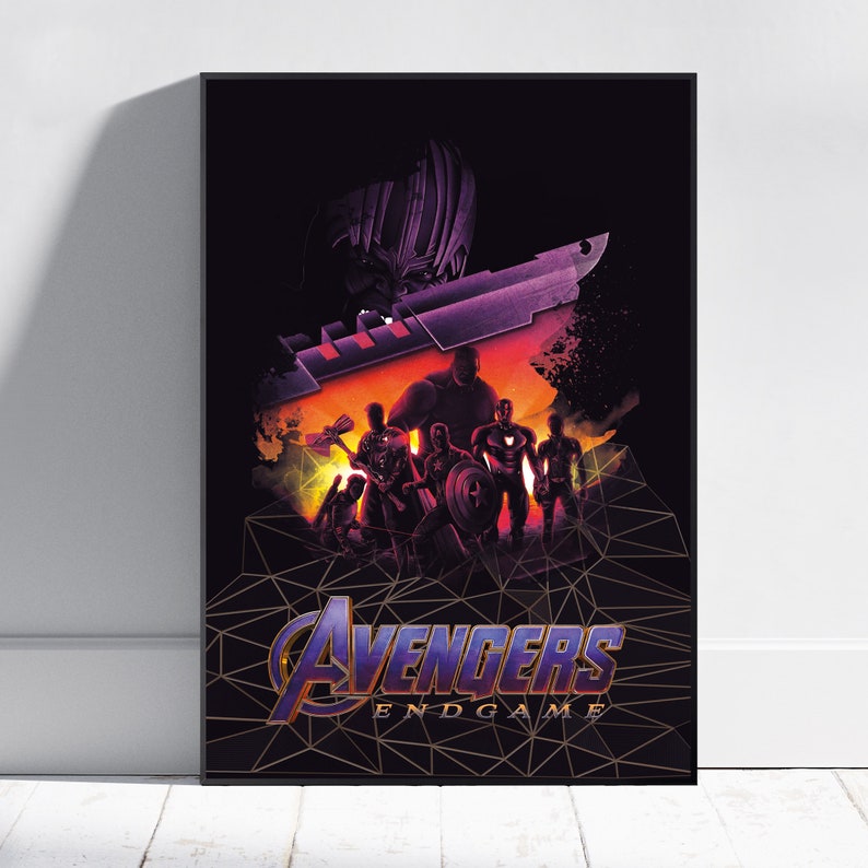 Avengers Poster, Endgame Wall Art, Fine Art Print, Movie Poster Gift, HQ Wall Decor Design #5