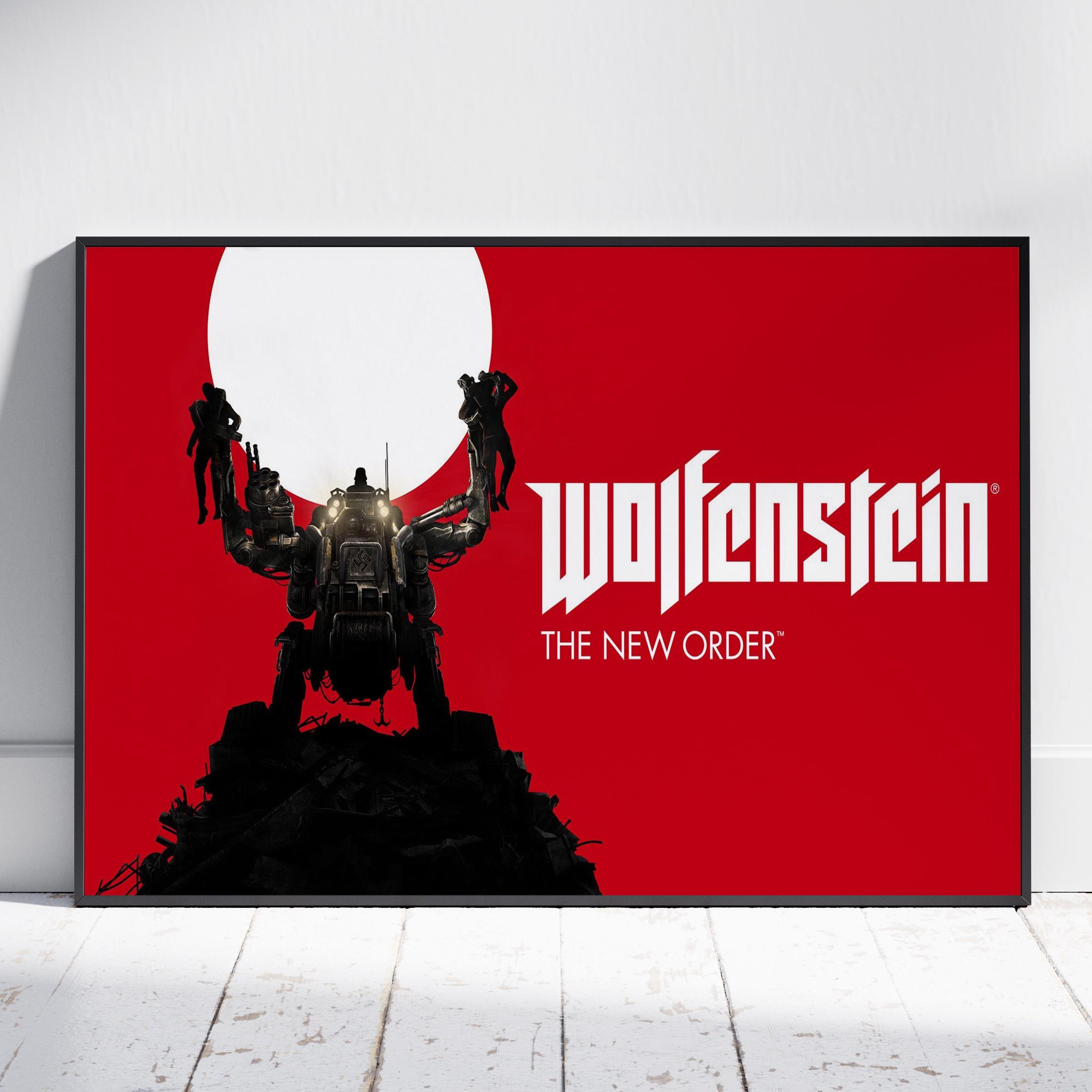 Wolfenstein Poster, the New Order Wall Art, Rolled Canvas Wolfenstein Poster, the New Order Wall Art, Rolled Canvas