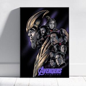 Avengers Poster, Endgame Wall Art, Fine Art Print, Movie Poster Gift, HQ Wall Decor Design #3