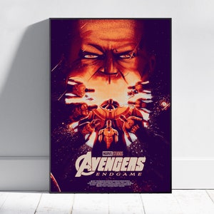 Avengers Poster, Endgame Wall Art, Fine Art Print, Movie Poster Gift, HQ Wall Decor Design #7