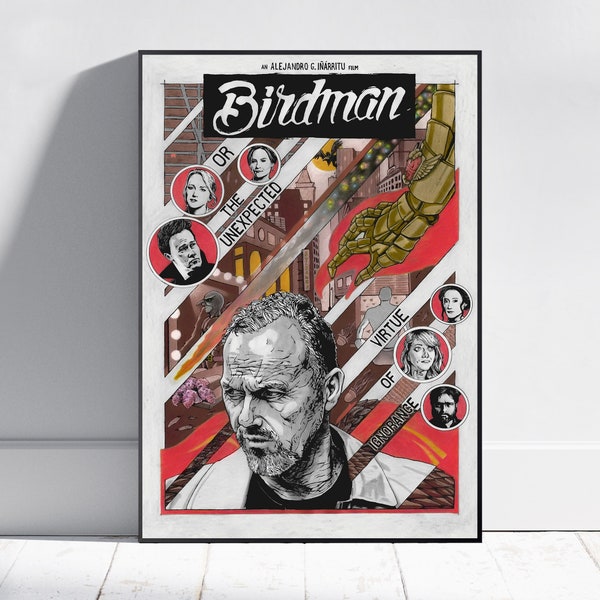 Birdman Poster, The Unexpected Virtue of Ignorance Wall Art, Fine Art Print, Movie Poster Gift, HQ Wall Decor #2