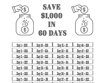 New Car Savings Challenge, Printable - Etsy