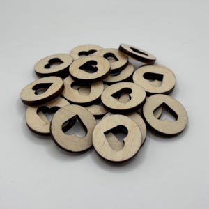 Laser Cut Wood Heart Tokens | Game Token | Game Piece | Health