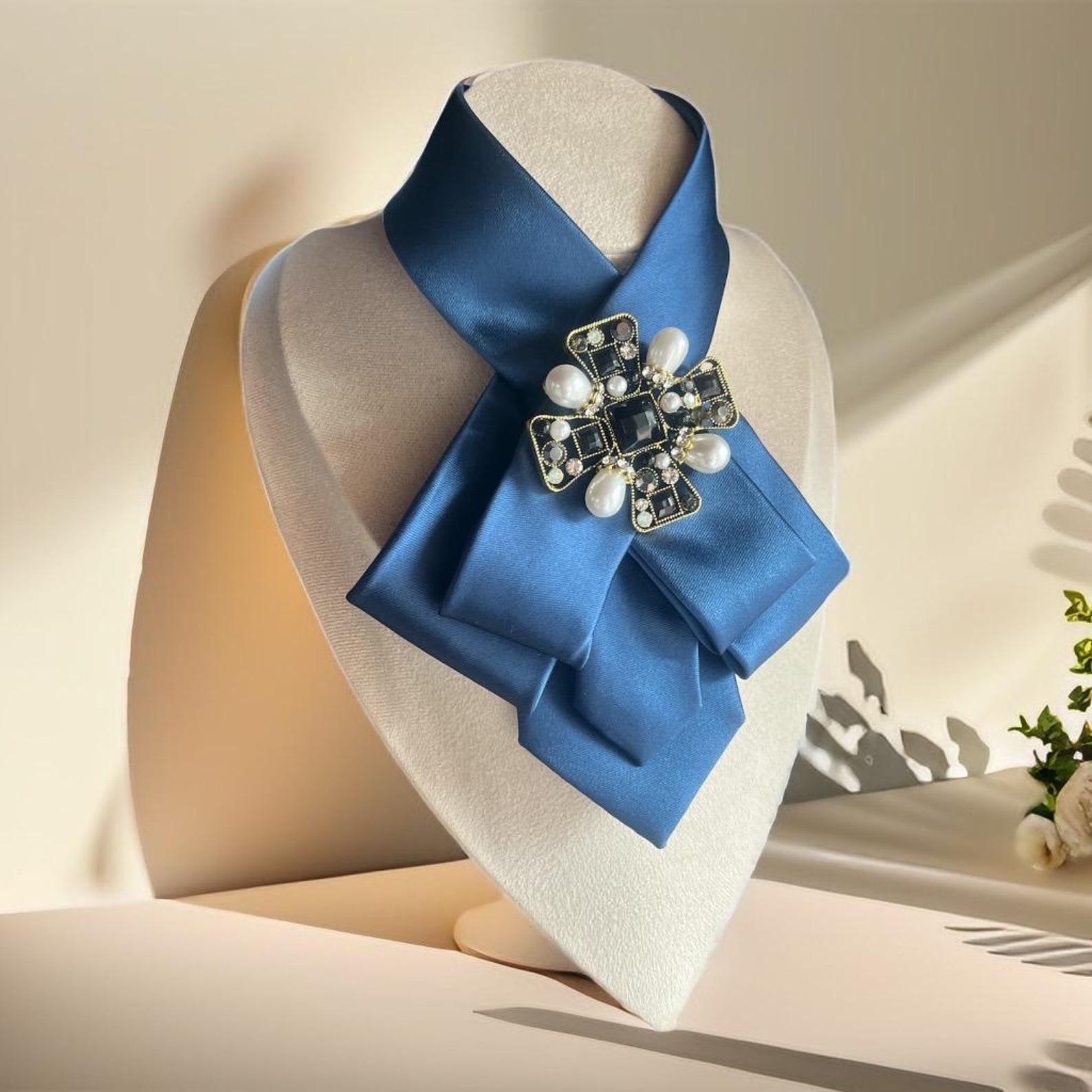 Elegant Necktie Necklace for Women - Handmade Bow Tie Accessory With ...