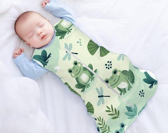 Baby Sleep Sack - Frog Lilypad Pond Themed Infant Night Wear, Nursery