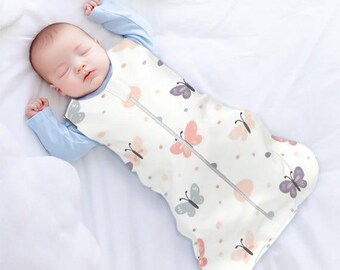 Saco de dormir para bebé: pijama con temática de mariposas para noches acogedoras