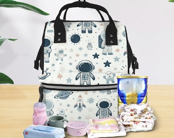 Mochila para fraldas com tema espacial: itens essenciais para o quarto do bebê