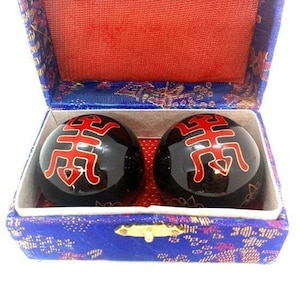 Feng Shui Chinese Chiming Baoding Balls, Metal Hand Health Balls for Stress Relief and Meditation Tools