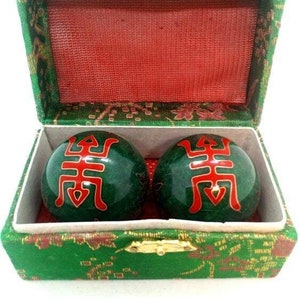 Chinese Chiming Baoding Balls, Metal Hand Health Balls for Stress Relief and Meditation Tools, Feng Shui Gifts