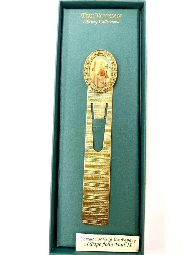 Gold-plated Vatican Library Collection Pope John Paul II Bookmark