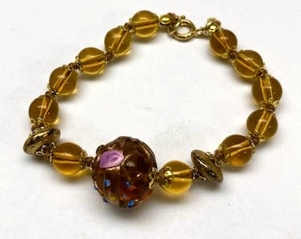 Murano Glass Bracelet from Venice Italy, Authentic Murano Glass, Beautiful Design, Made with Quality in Venice Italy