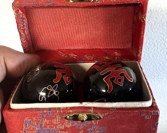 Chinese Chiming Baoding Balls, Metal Hand Health Balls for Stress Relief and Meditation Tools, Feng Shui Gifts