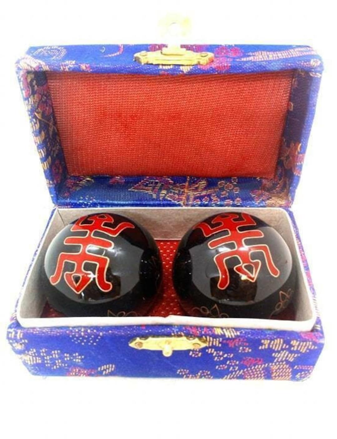 Feng Shui Chinese Chiming Baoding Balls, Metal Hand Health Balls for