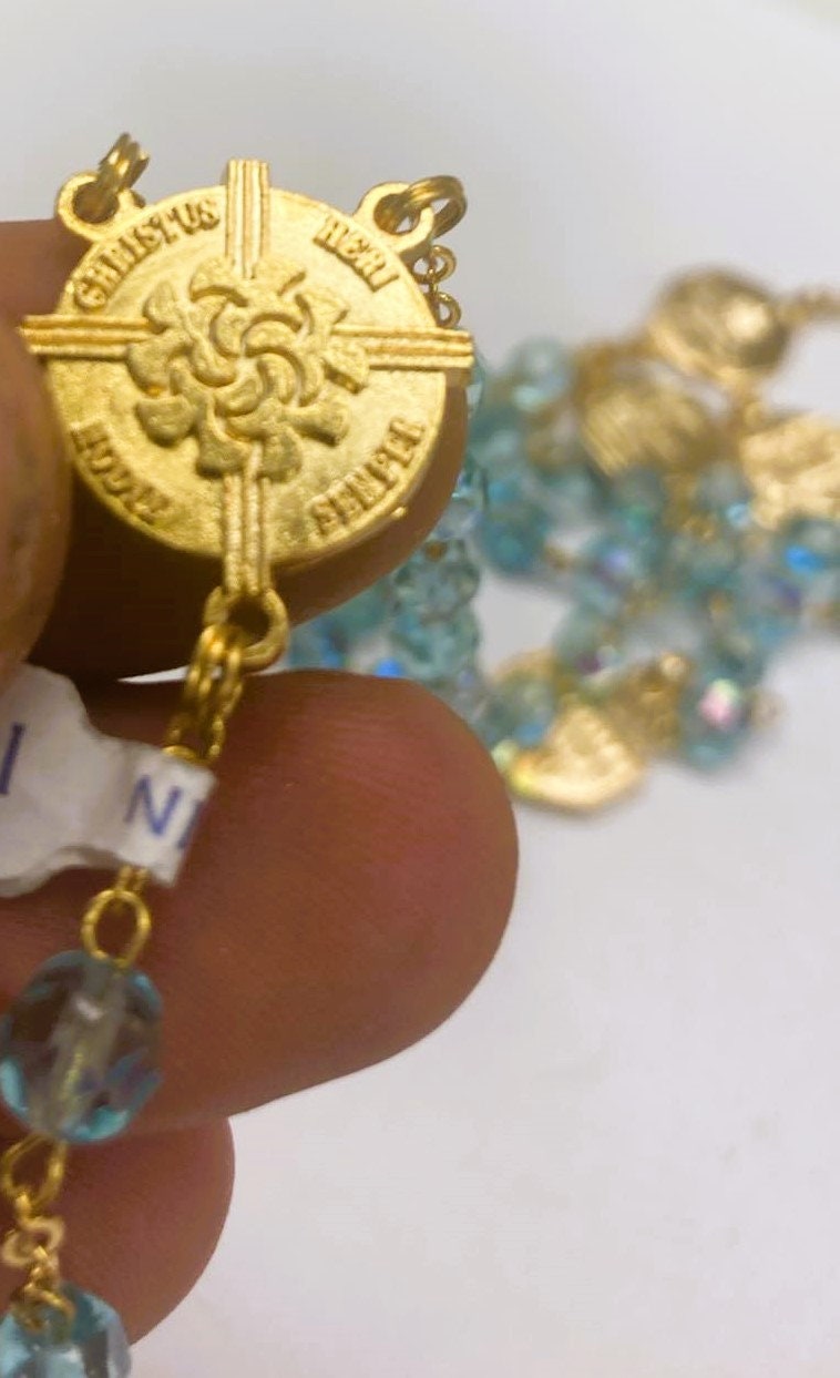 Catholic Roman Basilicas Aurora Borealis Clear Crystal Beads Christian