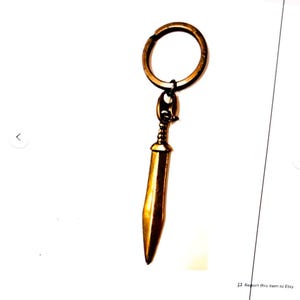 Gladius Sword Keychain, Bronze Metal Mini Roman Gladiator Charm Souvenir Keychain from Italy