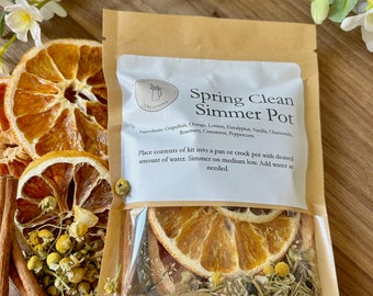 Spring Clean Simmer Pot | Stovetop Potpourri | All Natural | Housewarming Gift | Non-toxic | Home Fragrance