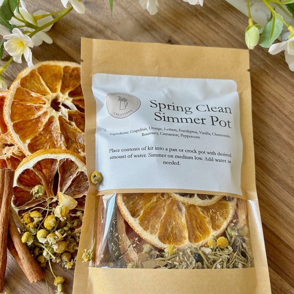 Spring Clean Simmer Pot | Stovetop Potpourri | All Natural | Housewarming Gift | Non-toxic | Home Fragrance