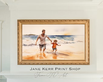 Fathers Day Painting Samsung Frame TV Father and Son Art for Frame TV Happy Father's Day Father's Day Decor TV Art Instant Digital Download