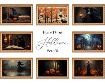 Halloween Frame TV Art Set | Spooky Fall TV Art | Halloween Digital Art for Frame TV | Witchy Samsung Frame Tv Art | Halloween Tv Art Bundle