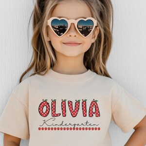 Back To School Kids Shirt, Personalized Kids Name and Grade Shirt, Custom Name Shirt For Kids, Kindergarten Tee, First Day Of School Shirt