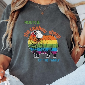 Rainbow Sheep, LGBTQ+ Pride shirt, Trans Rights Top, Gay Pride Gift, Equal Rights T-Shirt, Pride Month idea, Equal Rights and Social Justice