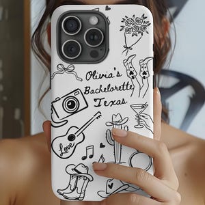 Texas Bachelorette Handyhülle, Benutzerdefinierte Braut Ära Abdeckung, personalisierte Zukunft Frau Hülle, Western Cowgirl Brautdusche Geschenk