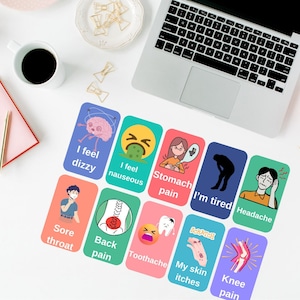 Printable Communication Flashcards for Elderly and Nonverbal Individuals, Dementia - Language Therapy Aid, Home Care - Nursing Home Resource