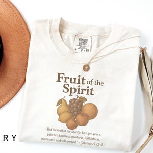 Camiseta Fruto do Espírito, Camiseta Cristã Vintage, Camiseta com Versículos Bíblicos para Mulheres e Homens, Presente Religioso Estético de Fé, Camiseta com Escrituras Bíblicas