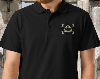 Byzantine Double Eagle Embroidered Polo Shirt Modern Imperial Standard Roman Empire Gift History Polo Father's Day