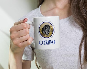 Alexander the Great Mug Greek Gift for History Buff Ancient Greece Cup Ancient Battle of Gaugamela Battle of Issus Battle of Hydaspes