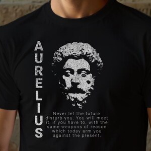 Camisa de Marco Aurélio, presente do Império Romano com citação filosófica, camisa para amantes da história, camisa do Imperador Romano, filosofia, meditações de Aurélio