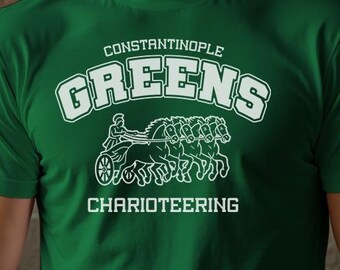 Constantinople Greens T-Shirt - Byzantine Hippodrome Racing Tee - Ancient Roman Sports Faction Shirt - History Gift - Imperial Fan Apparel