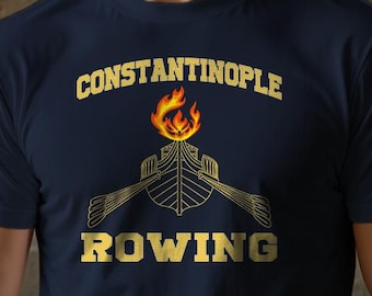 Constantinople Rowing Shirt Greek Fire Dromon Ship Byzantine Navy T-Shirt History Gift Ancient Rome Medieval Empire Vintage Athletic Tee