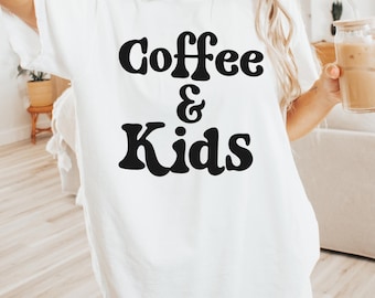 Kawa i dzieci PNG, grafika macierzyństwa, clipart „dziewczyna mama” (pobieranie cyfrowe)