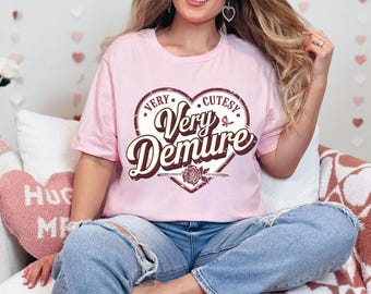 Very Demure Very Cutesy heart PNG Athletic Trendy PNG Tik Tok Trend Very Demure Graphic Png Demure