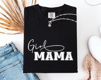 Girl Mama PNG, Digital Download, Girl Mom Clipart, Motherhood Graphic, Printable Design, Girl Mama Art