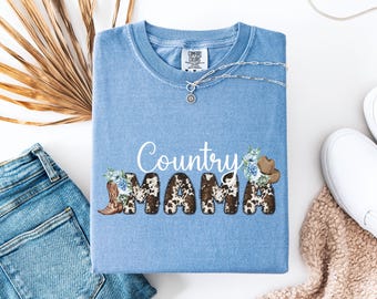 Mama z nadrukiem krowy w stylu country PNG, pobieranie cyfrowe, clipart z nadrukiem krowy w stylu mom, grafika macierzyństwa, projekt do druku, sztuka country western mama