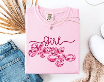 Girl Mama PNG, Pobieranie cyfrowe, Różowy kamuflaż dla mamy dziewczynki, Grafika macierzyństwa, Projekt do druku, Sztuka Girl Mama
