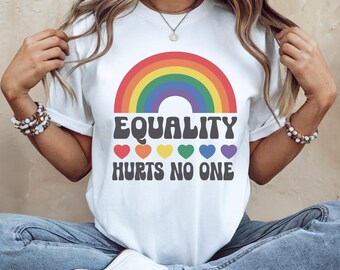 Digital Pride PNG, Equality Hurts No One, Pride Month Art, LGBTQ+ Digital Design, Instant Download