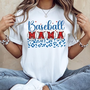 Baseball Mom PNG, Baseball Mama Art, Digital Print, Instant Download, Sports Mom Graphic Baseball Mama Squad Png, leopard print Mama Png